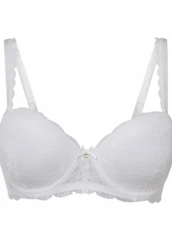 bonprix Große Cups D-H|Nachhaltigere Materialien^Balconette BH mit abnehmbaren Trägern weiß
