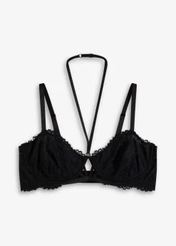 bonprix Große Cups D-H|Dessous^Balconette BH mit Bügel ohne Padding schwarz