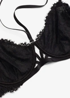 bonprix Große Cups D-H|Dessous^Balconette BH mit Bügel ohne Padding schwarz