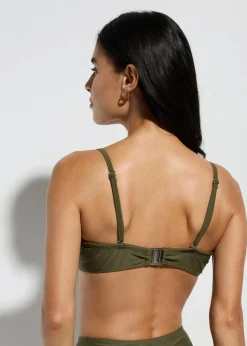 bonprix Große Cups D-F|Nachhaltigere Materialien^Balconette Bikini Oberteil dunkeloliv