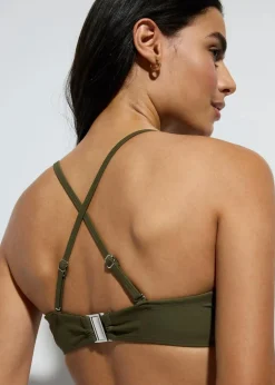 bonprix Nachhaltigere Materialien|Bademode·Bikinis^Balconette Bikini Oberteil dunkeloliv