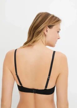 bonprix Wäsche·Dessous|Wäsche·Große Cups D-H^Balconette-BH mit edler Stickerei schwarz geblümt