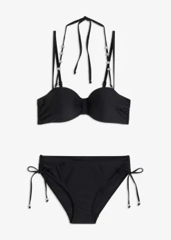 bonprix Nachhaltigere Materialien|Bademode·Bikinis^Balconette-Bikini (2-tlg. Set) mit extra Neckholder Träger schwarz