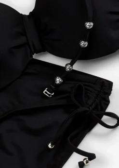 bonprix Große Cups D-F|Nachhaltigere Materialien^Balconette-Bikini (2-tlg. Set) mit extra Neckholder Träger schwarz