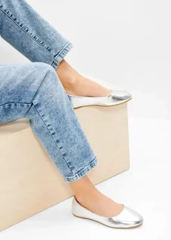 bonprix Sommerschuhe^Ballerinas silber metallic