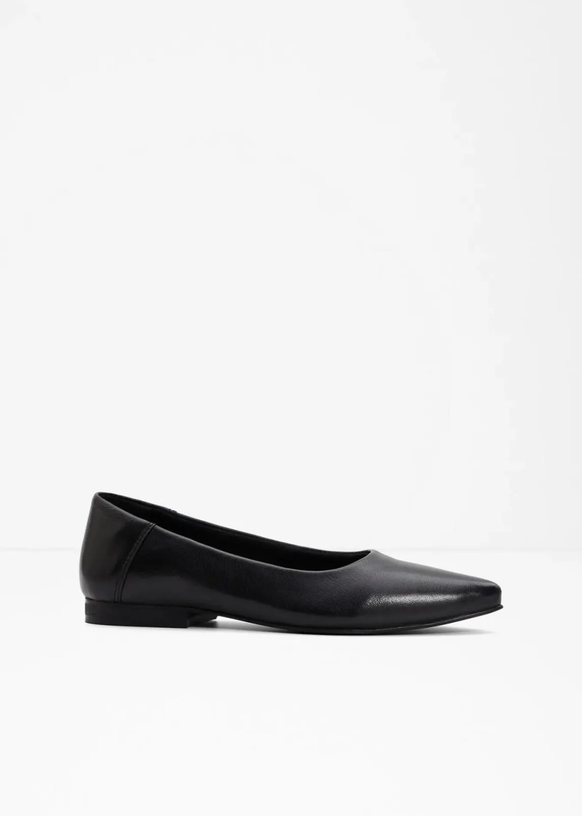 bonprix Sommerschuhe|Premium^Ballerinas aus Leder schwarz