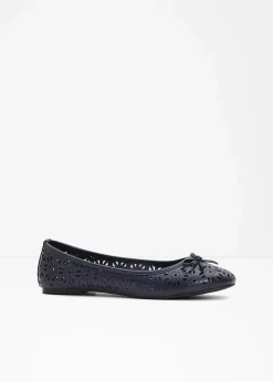bonprix Sommerschuhe|Schuhe & Accessoires In Spezialgrößen·Schuhe In Übergröße^Ballerinas in bequemer Weite blau