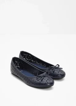 bonprix Sommerschuhe|Schuhe & Accessoires In Spezialgrößen·Schuhe In Übergröße^Ballerinas in bequemer Weite blau