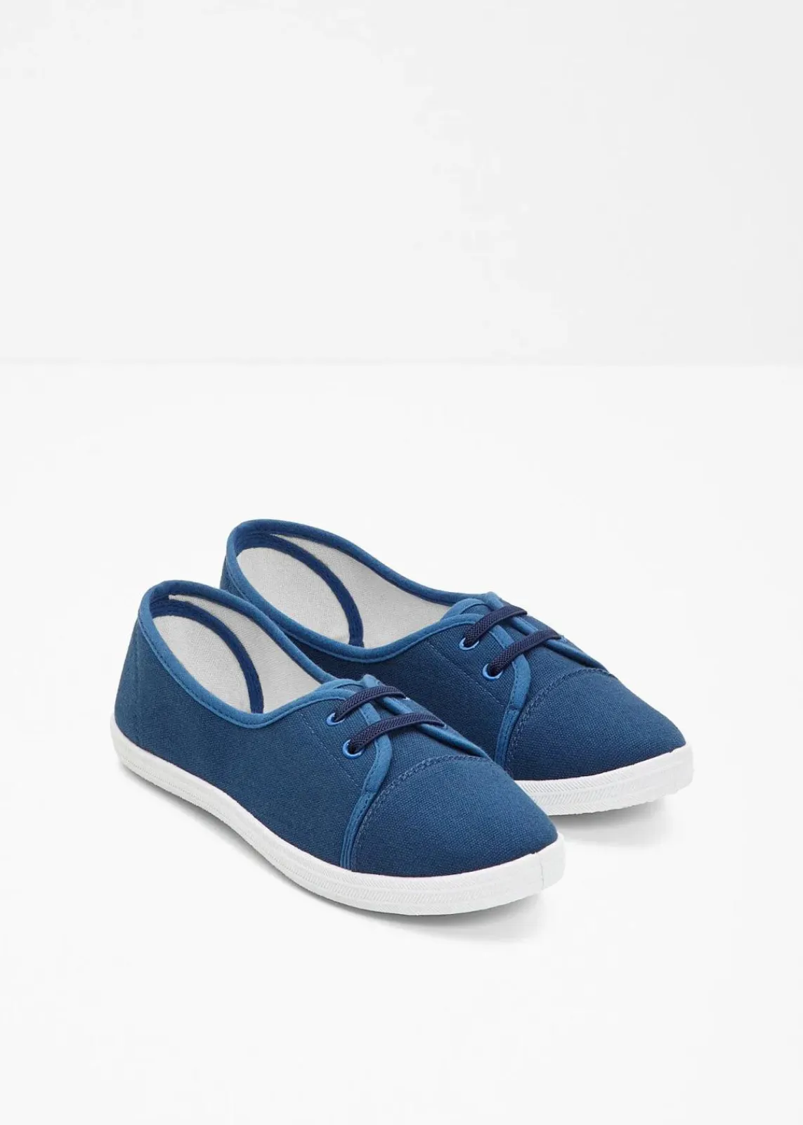 bonprix Sommerschuhe^Ballerinas mit dekorativer Schnürung dunkelblau