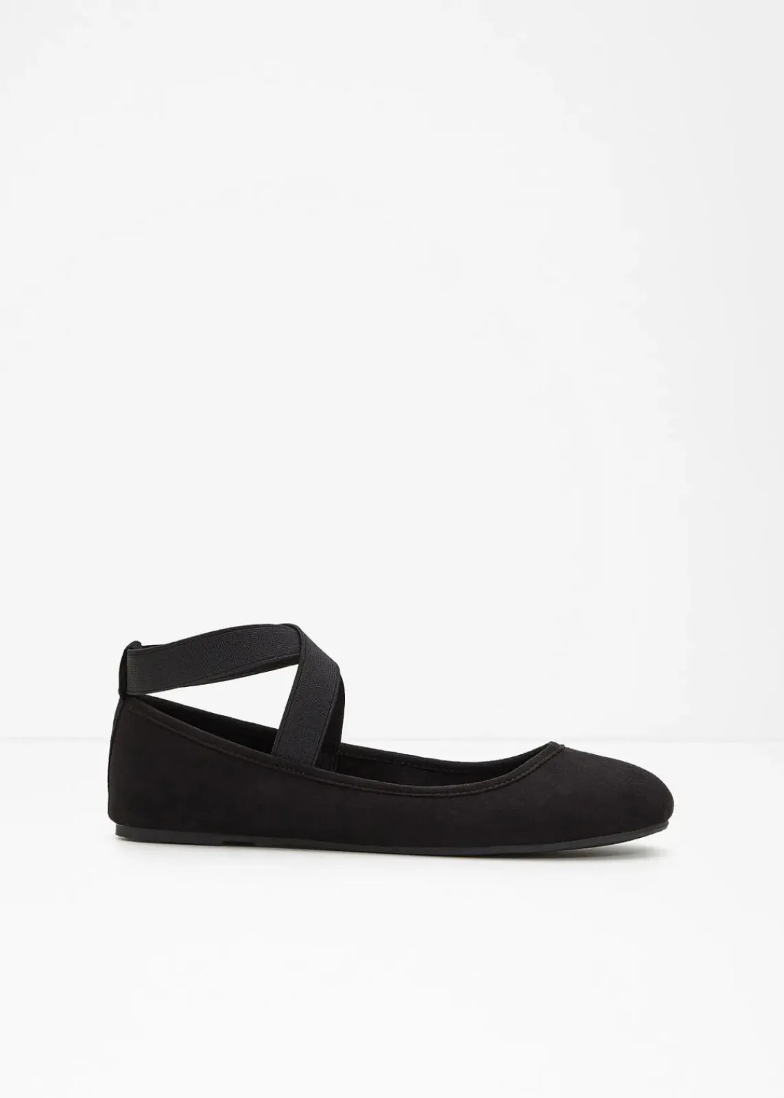bonprix Sommerschuhe|Schuhe & Accessoires In Spezialgrößen·Schuhe In Übergröße^Ballerinas mit elastischen Riemen schwarz