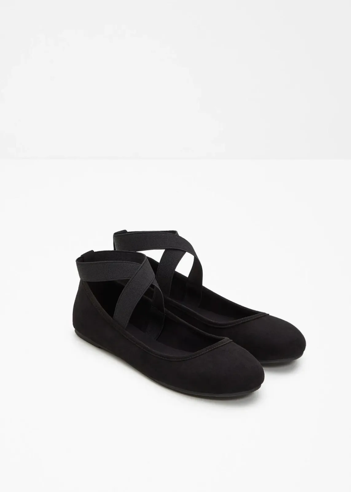 bonprix Sommerschuhe|Schuhe & Accessoires In Spezialgrößen·Schuhe In Übergröße^Ballerinas mit elastischen Riemen schwarz