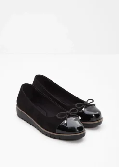 bonprix Sommerschuhe^Ballerinas mit gepolsterter Innensohle schwarz