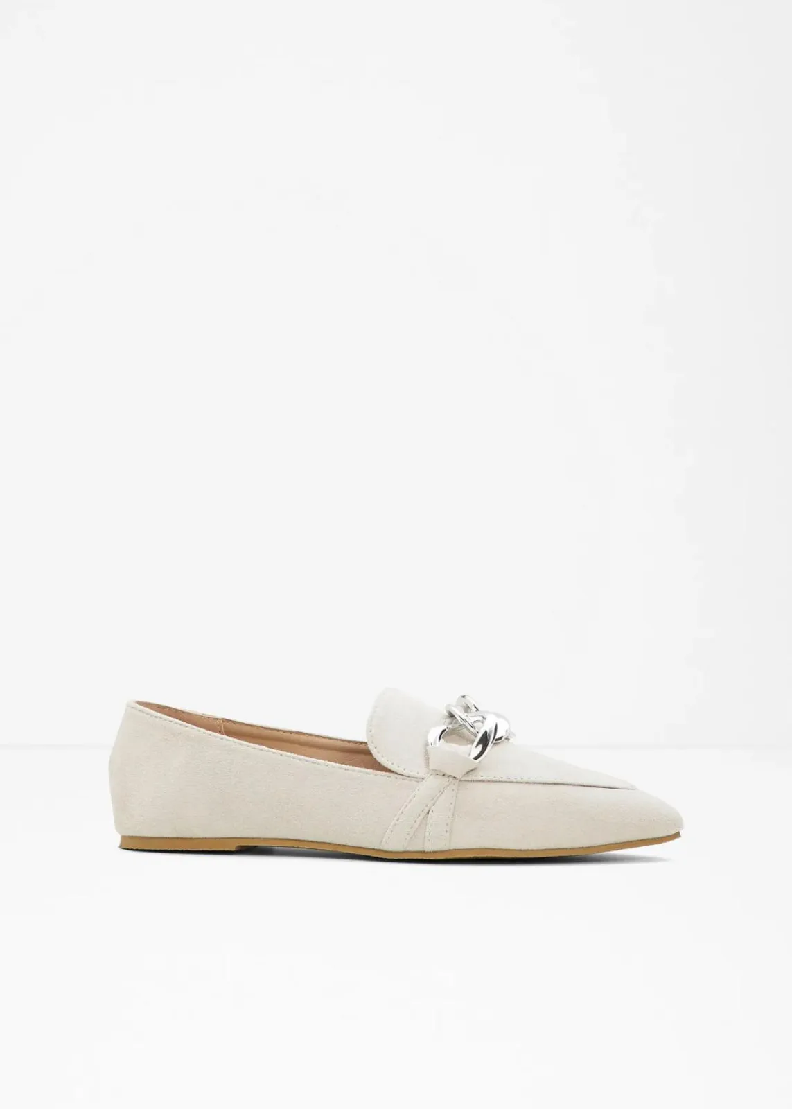 bonprix Sommerschuhe^Ballerinas mit Kette beige