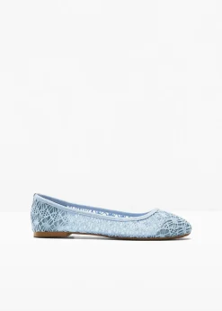 bonprix Schuhe & Accessoires In Spezialgrößen·Schuhe In Übergröße|Sommerschuhe^Ballerinas mit Spitze perlblau