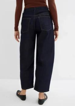 bonprix Jeans^Balloon Jeans Mid Waist, cropped nachtblau denim
