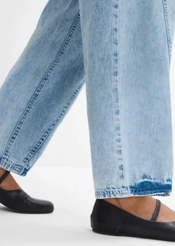 bonprix Jeans|Kurzgrößen^Balloon-Jeans, Mid Waist eisblau denim used