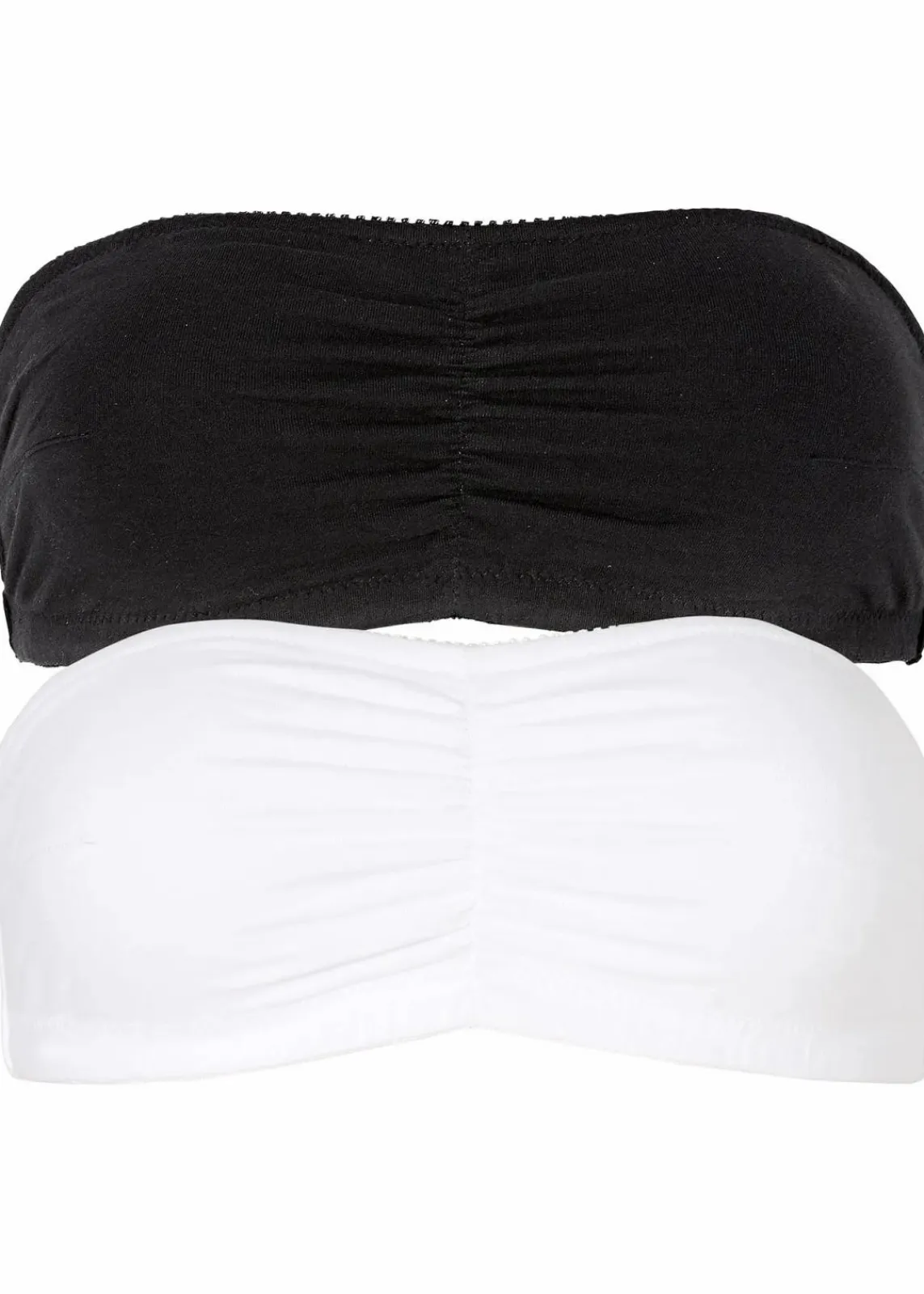 bonprix Nachhaltigere Materialien|Bhs^Bandeau BH (Cup A und B) mit Bio-Baumwolle (2er Pack) schwarz+ weiß
