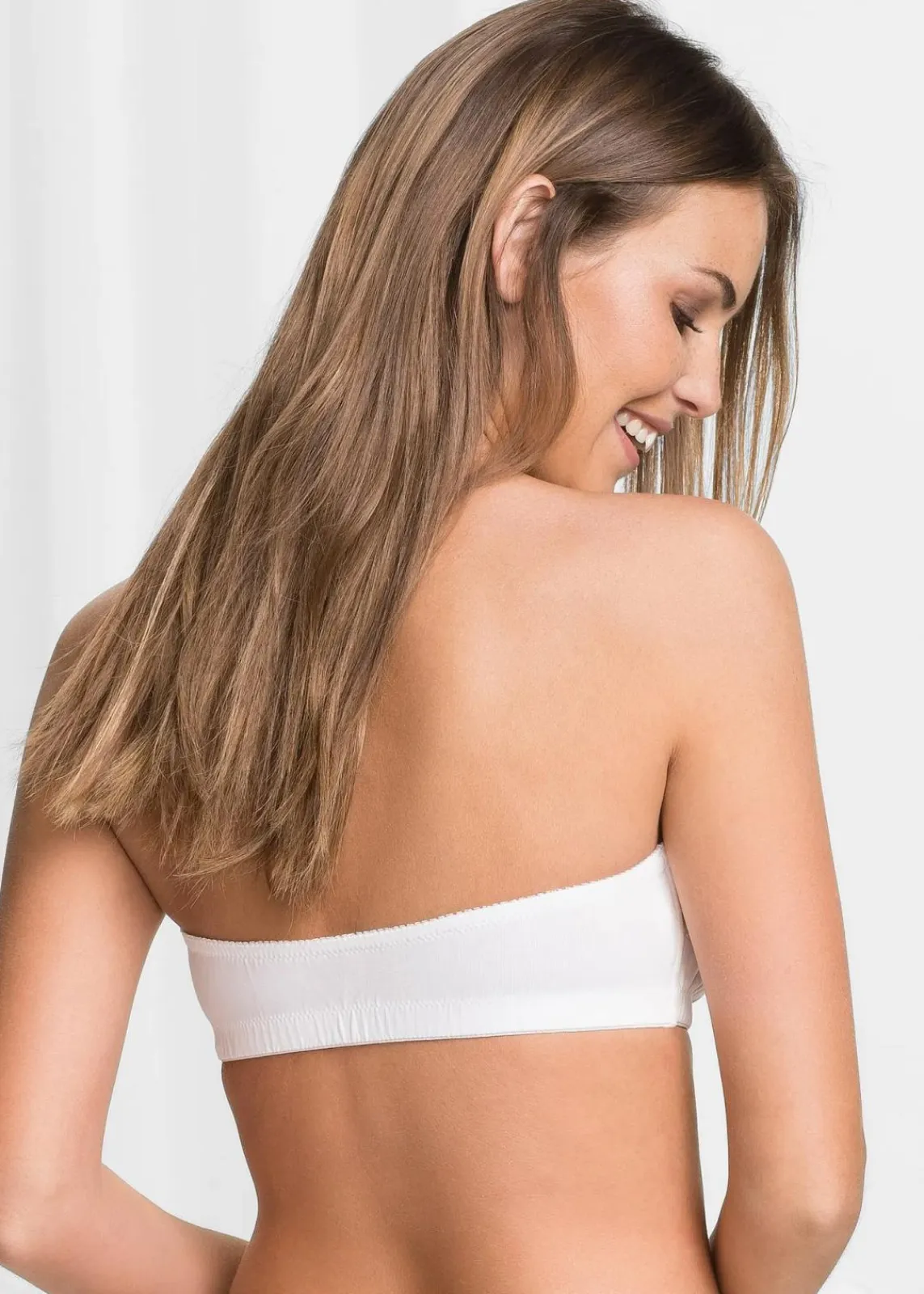 bonprix Nachhaltigere Materialien|Bhs^Bandeau BH (Cup A und B) mit Bio-Baumwolle (2er Pack) schwarz+ weiß