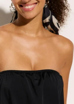 bonprix Nachhaltigere Materialien|Badeanzüge^Bandeau-Badeanzug mit abnehmbaren Trägern schwarz