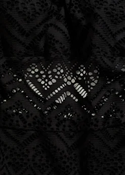bonprix Nachhaltigere Materialien|Badeanzüge^Bandeau-Badeanzug mit Spitze schwarz