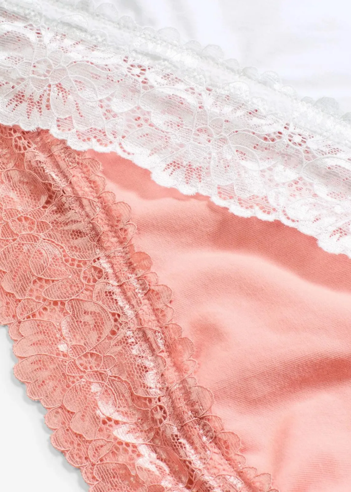 bonprix Wäsche·Basics|Wäsche·Baumwollunterwäsche^Bandeau-BH mit Bio-Baumwolle (2er Pack) weiß + antikrosa