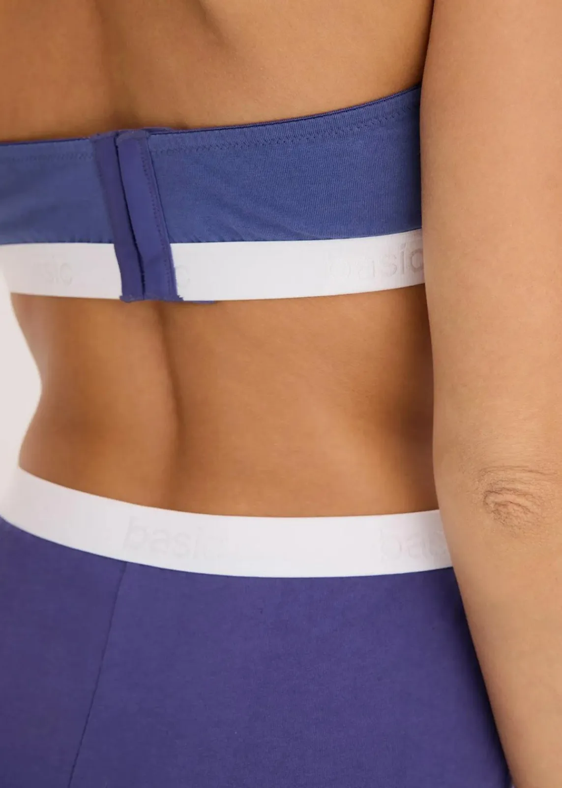 bonprix Wäsche·Baumwollunterwäsche|Nachhaltigere Materialien^Bandeau-BH mit Bio-Baumwolle (2er Pack) dunkelpazifik + weiß