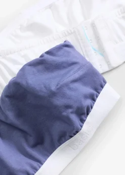 bonprix Wäsche·Baumwollunterwäsche|Nachhaltigere Materialien^Bandeau-BH mit Bio-Baumwolle (2er Pack) dunkelpazifik + weiß