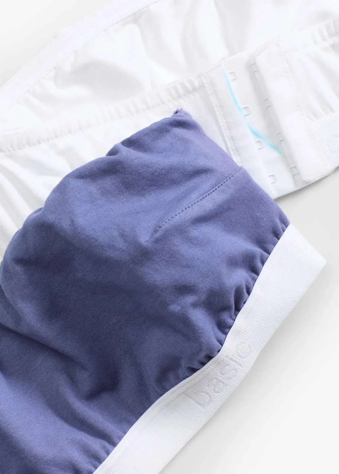 bonprix Wäsche·Baumwollunterwäsche|Nachhaltigere Materialien^Bandeau-BH mit Bio-Baumwolle (2er Pack) dunkelpazifik + weiß