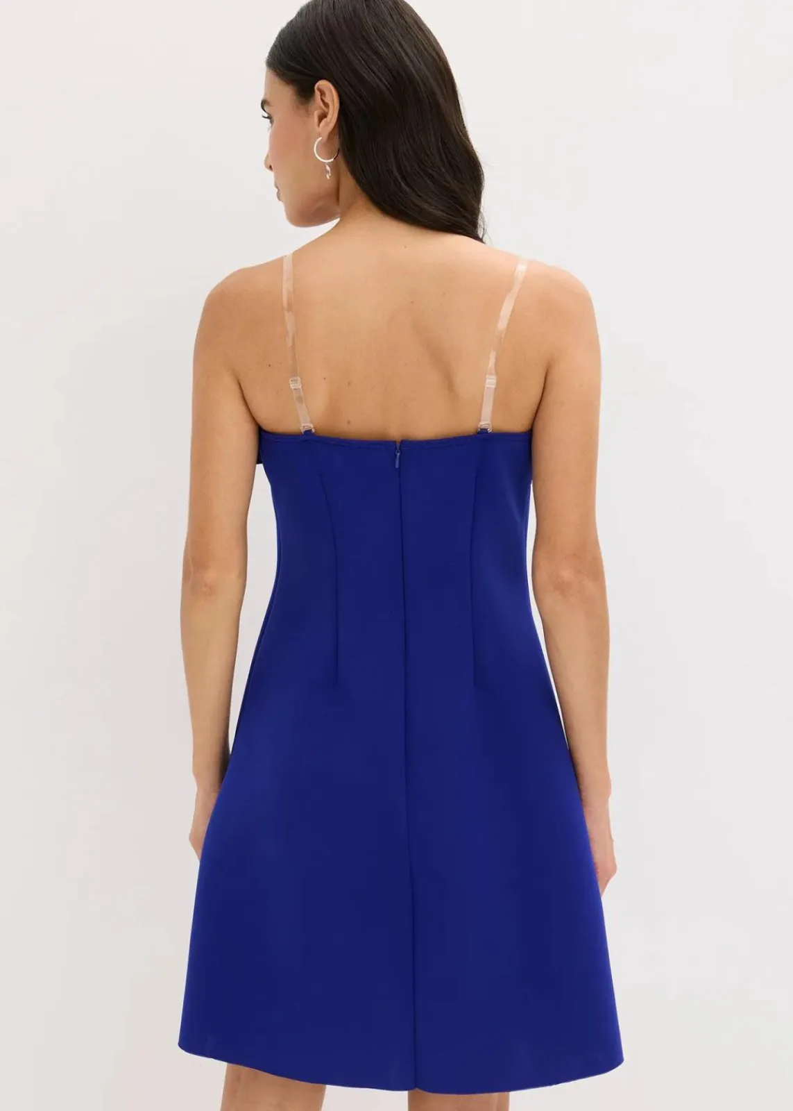 bonprix Festliche Mode|Kleider^Bandeau-Kleid aus fester Scuba-Qualität blau