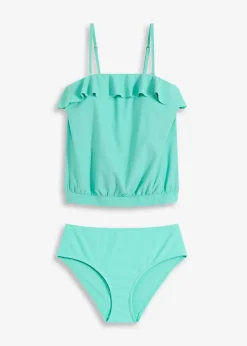 bonprix Nachhaltigere Materialien|Bademode·Tankinis^Bandeau-Tankini mit Multiway-Trägern (2-tlg.Set) aqua