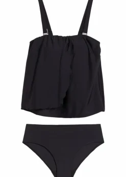 bonprix Nachhaltigere Materialien|Bademode·Tankinis^Bandeau-Tankini (2-tlg.Set) schwarz
