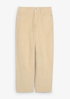 bonprix Bekleidung·Kleider|Hosen^Barrel-Cordhose Mid Waist hellsand