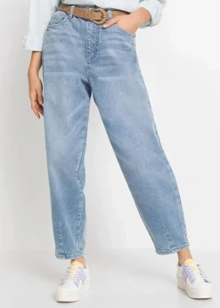 bonprix Jeans|Bekleidung·Shirts & Tops^Barrel-Jeans, High Waist, Bio-Baumwolle hellblau denim