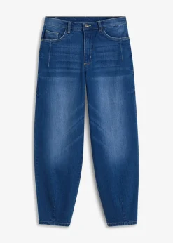 bonprix Jeans|Bekleidung·Shirts & Tops^Barrel-Jeans, High Waist, Bio-Baumwolle blau denim