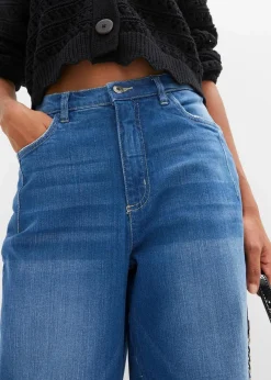 bonprix Jeans|Bekleidung·Shirts & Tops^Barrel-Jeans, High Waist, Bio-Baumwolle blau denim