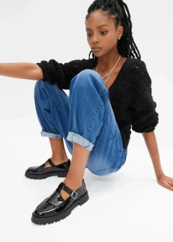 bonprix Jeans|Bekleidung·Shirts & Tops^Barrel-Jeans, High Waist, Bio-Baumwolle blau denim