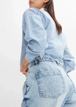 bonprix Jeans^Barrel-Jeans, Mid Waist, Bequembund eisblau denim