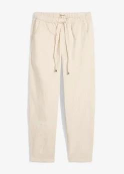 bonprix Jeans|Bekleidung·Shirts & Tops^Barrel-Jeans, Mid Waist, Bequembund naturbeige