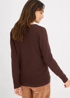 bonprix Bekleidung·Röcke|Bekleidung·Jeans^Basic Pullover mit recycelter Baumwolle lehmbraun