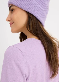 bonprix Strickmode|Pullover & Strickjacken^Basic Pullover mit recycelter Baumwolle flieder