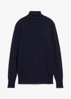 bonprix Pullover & Strickjacken|Basics^Basic Rollkragenpullover dunkelblau