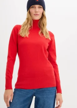 bonprix Pullover & Strickjacken|Basics^Basic Rollkragenpullover lavarot
