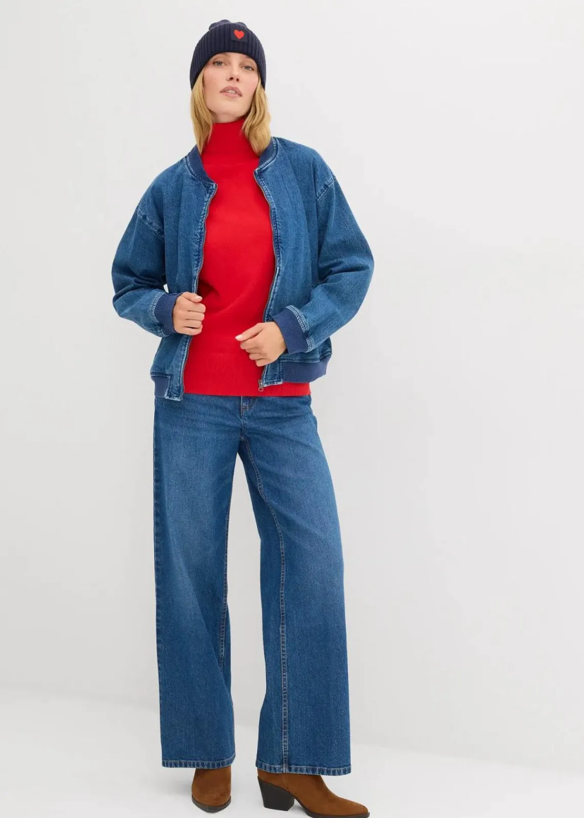 bonprix Pullover & Strickjacken|Basics^Basic Rollkragenpullover lavarot