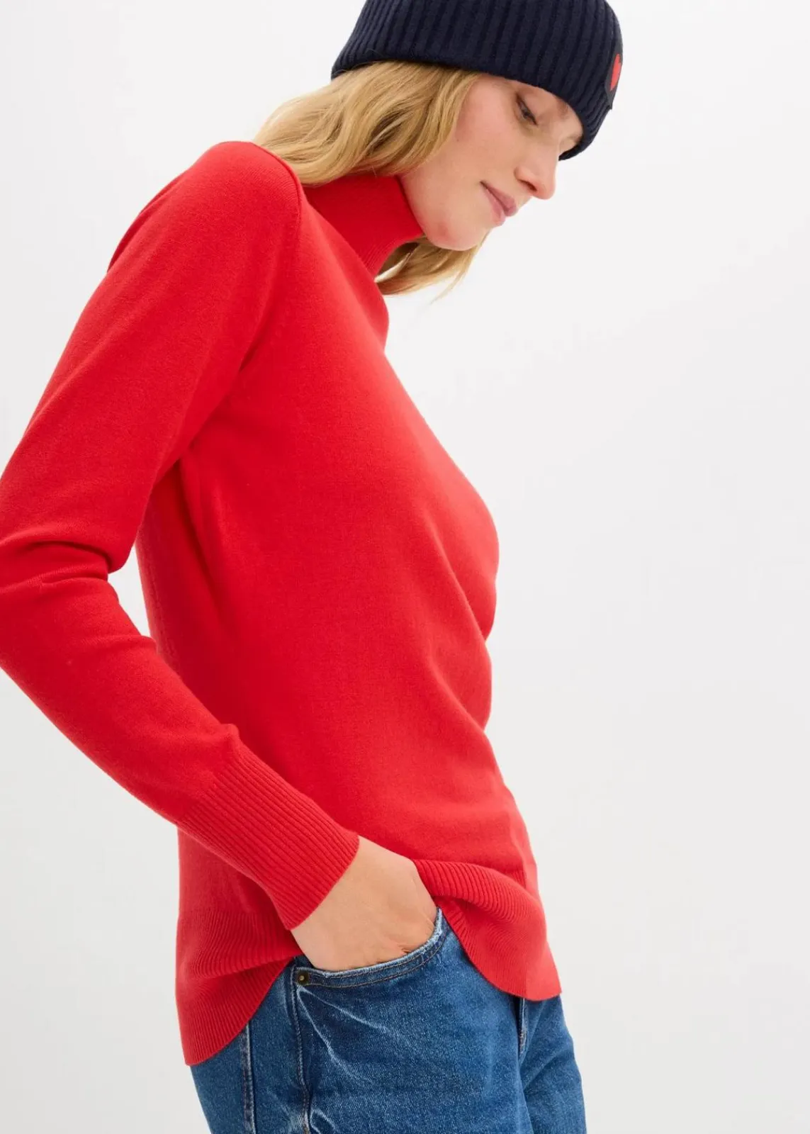 bonprix Pullover & Strickjacken|Basics^Basic Rollkragenpullover lavarot