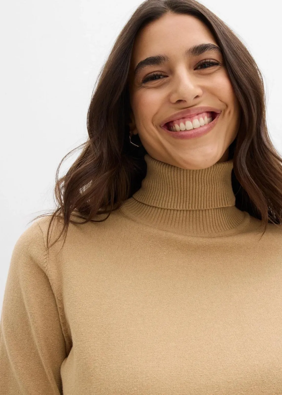 bonprix Bekleidung·Umstandsmode|Strickmode^Basic Rollkragenpullover hellkhaki