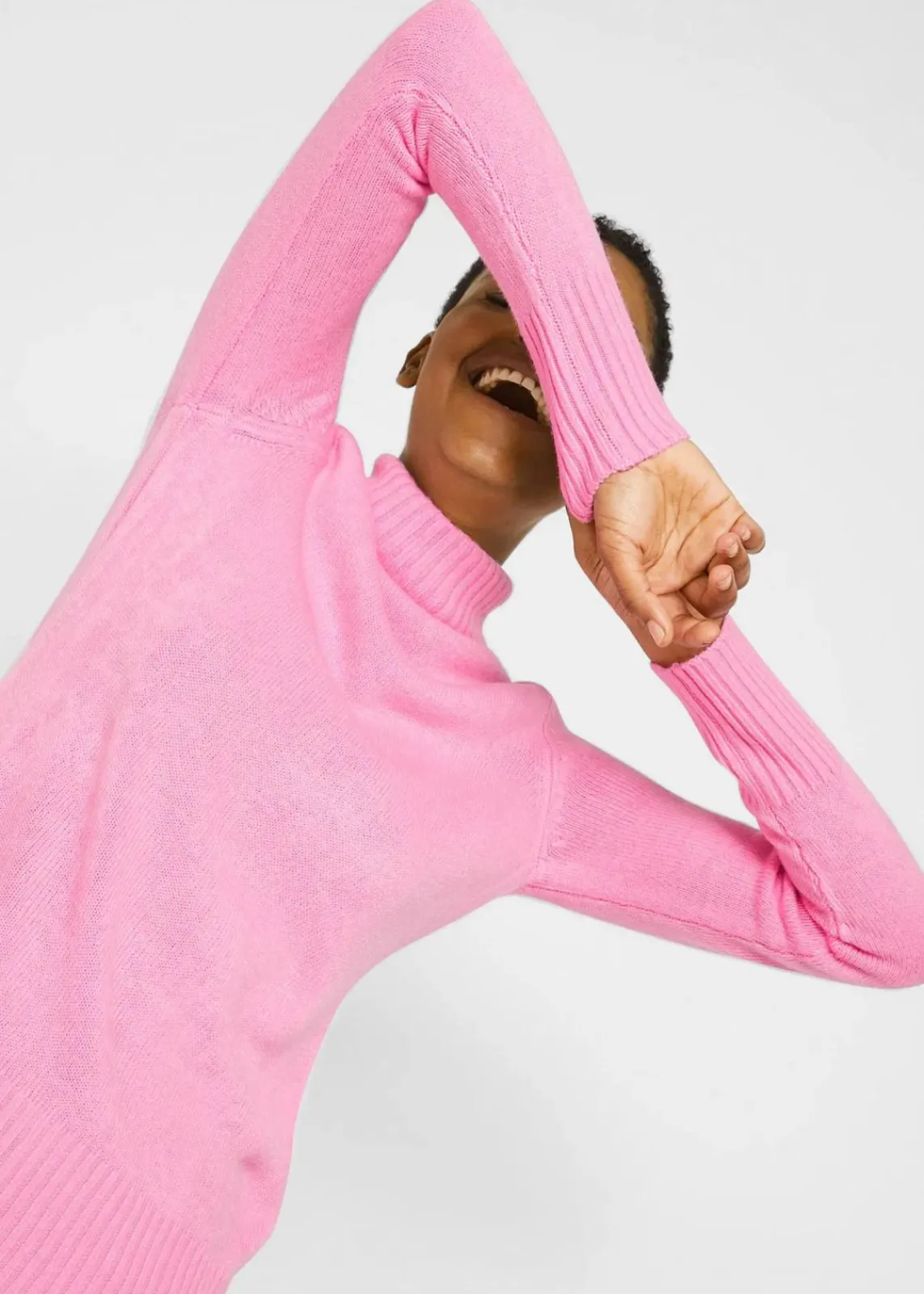 bonprix Strickmode|Pullover & Strickjacken^Basic Rollkragenpullover rosa