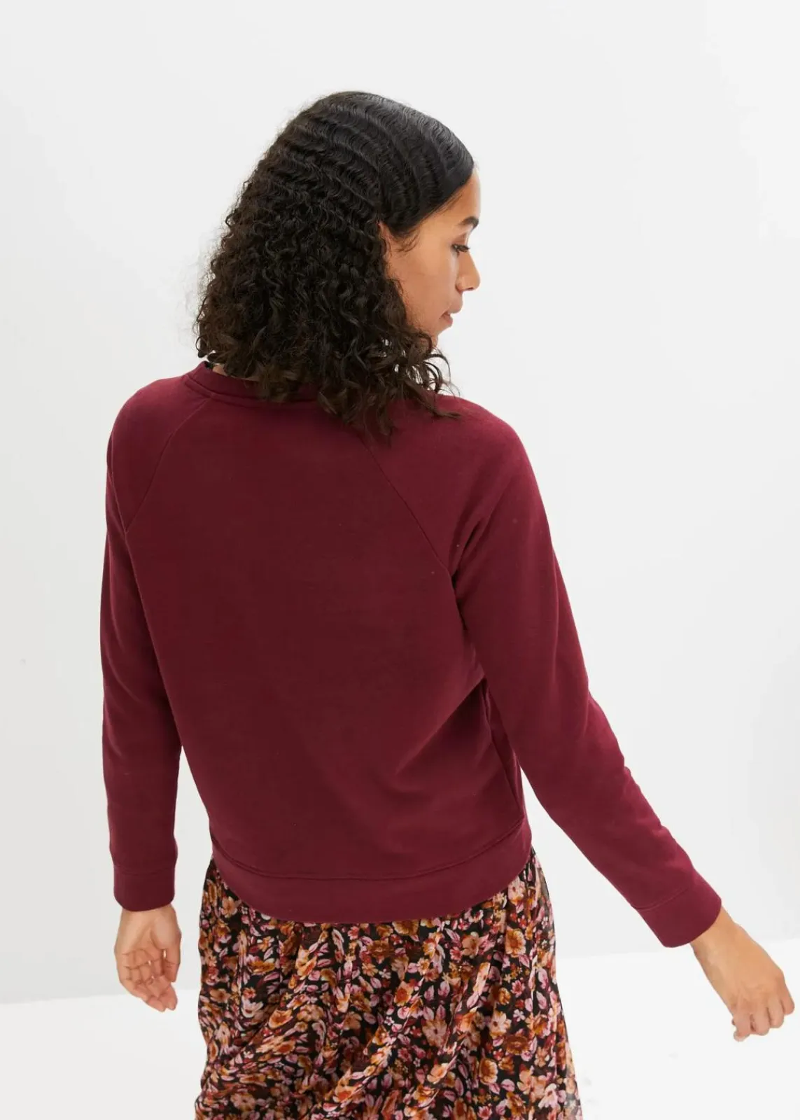 bonprix Sweat|Basics^Basic Sweatshirt ahornrot