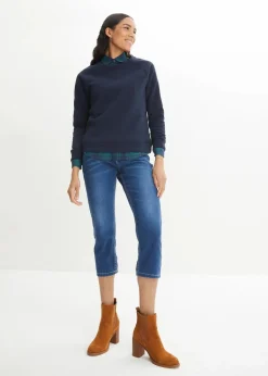 bonprix Sweat|Basics^Basic Sweatshirt dunkelblau