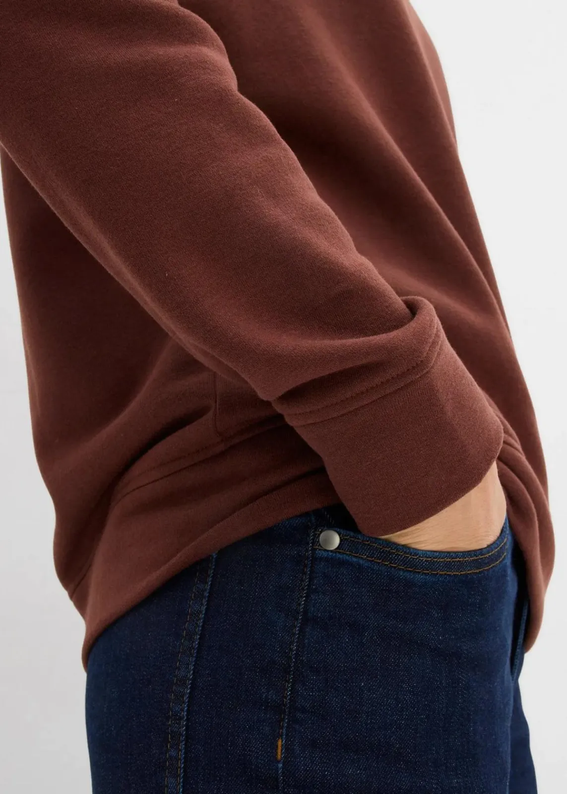 bonprix Sweat|Basics^Basic Sweatshirt kaffeebraun