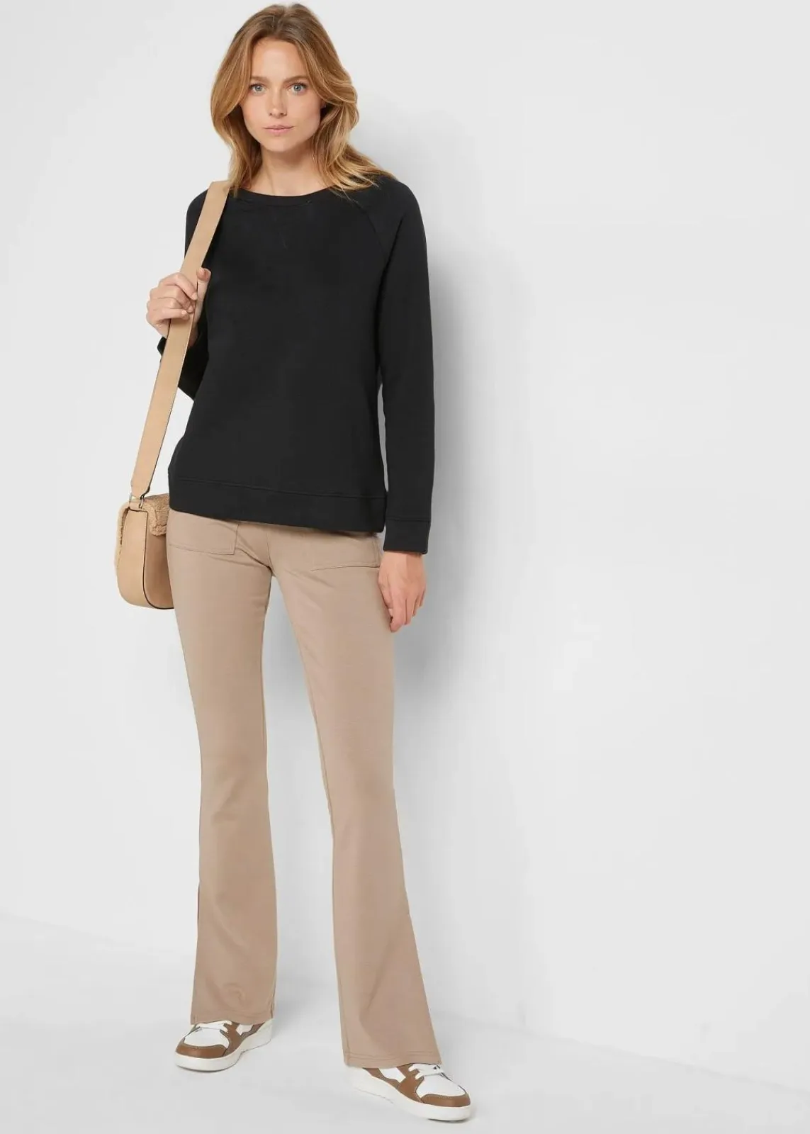 bonprix Sweat|Basics^Basic Sweatshirt schwarz